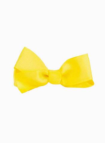 Large Bow Hair Clip in Lemon