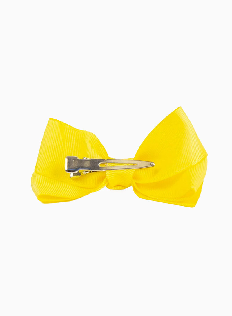 Large Bow Hair Clip in Lemon