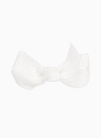 Large Bow Hair Clip in White