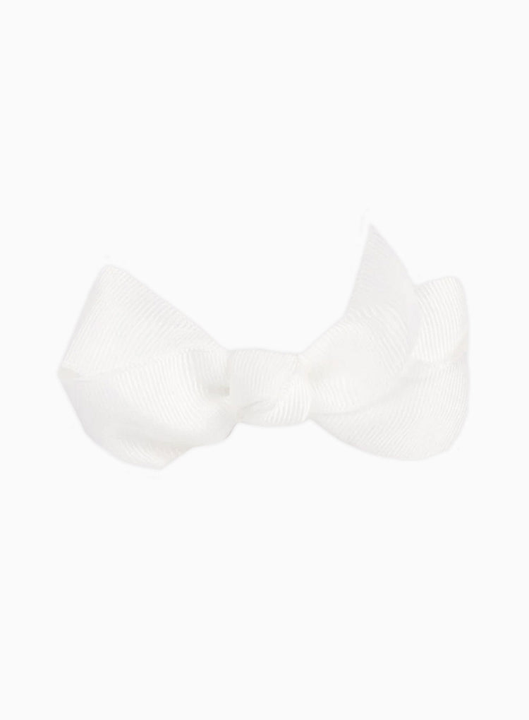 Large Bow Hair Clip in White