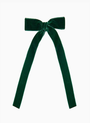 Large Velvet Bow Hair Clip in Bottle