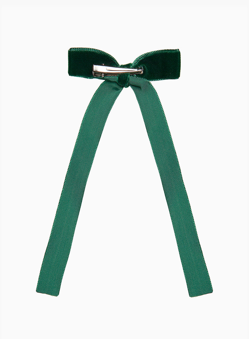 Large Velvet Bow Hair Clip in Bottle