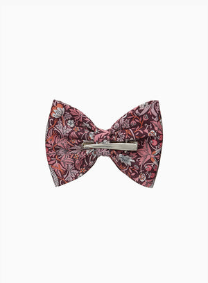 Bow Hair Clip in Strawberry Thief