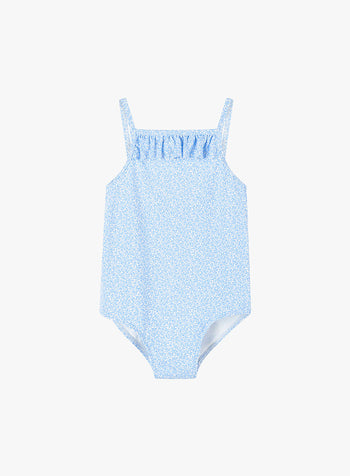 Frill Swimsuit in Miniature Floral