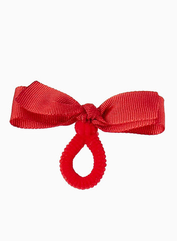Mini Bow Hair Bobbles in Red
