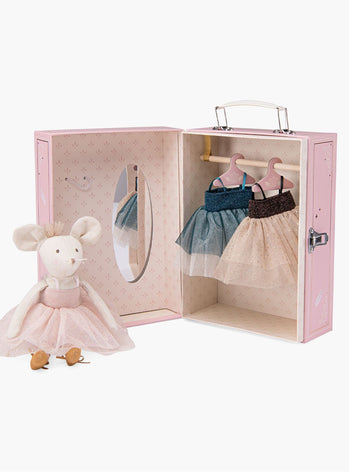 Moulin Roty Le Danse Ballerina Mouse with a Suitcase
