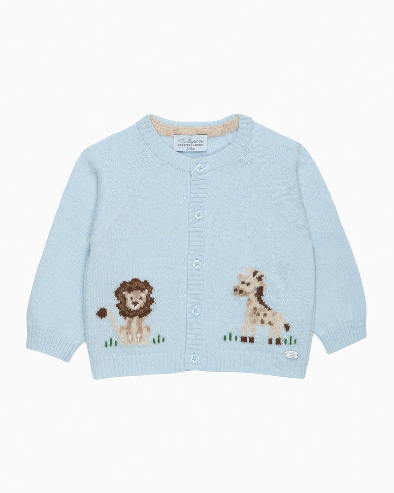 Lapinou Cardigan Baby Augustus Lion & Giraffe Cardigan