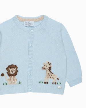 Lapinou Cardigan Baby Augustus Lion & Giraffe Cardigan