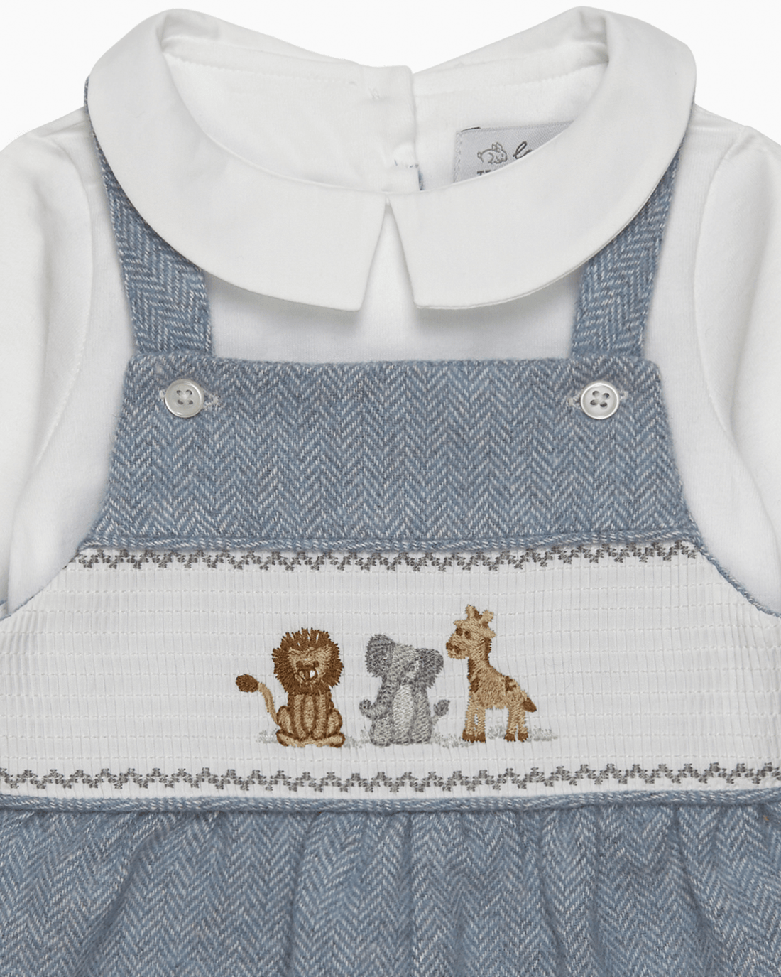 Lapinou Dungarees Baby Smocked Dungaree Set in Augustus & Friends