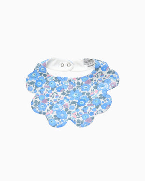 Scalloped Bib in Blue Betsy