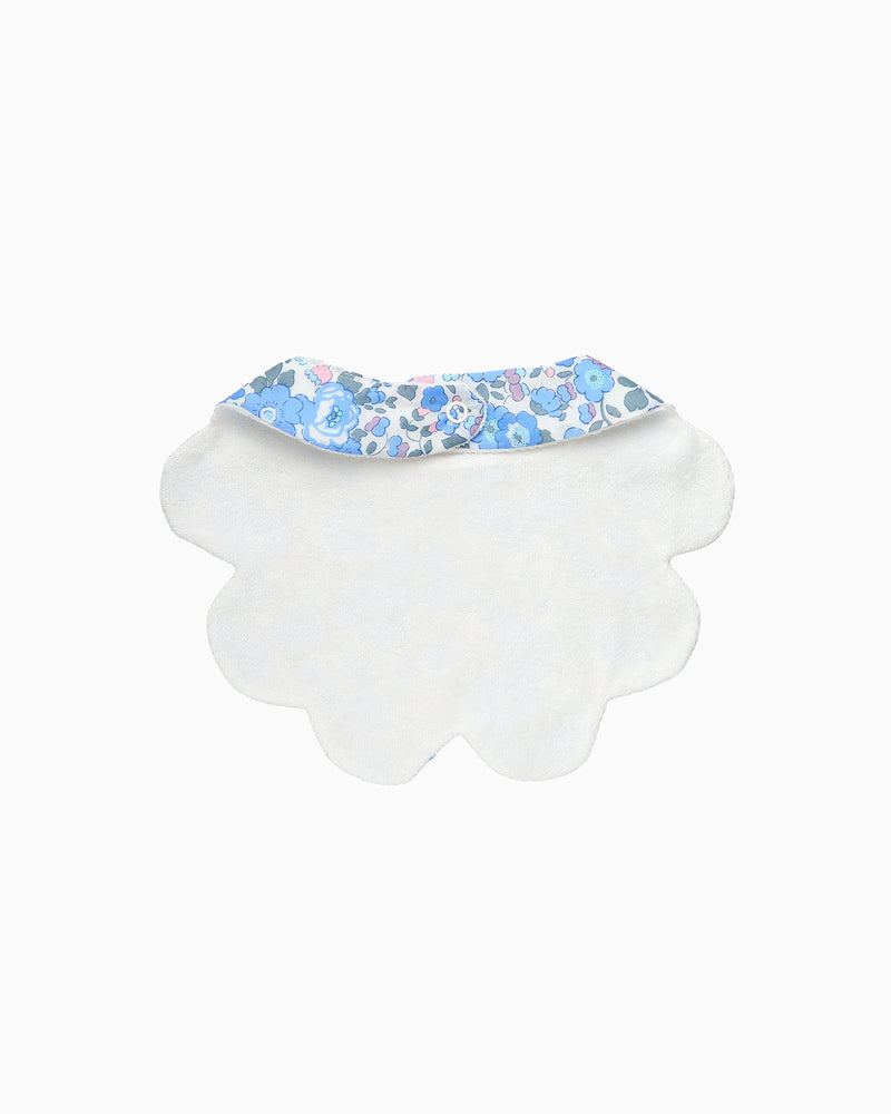 Scalloped Bib in Blue Betsy