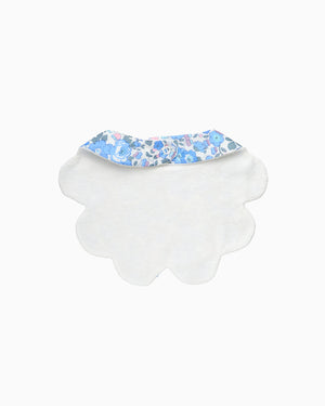 Scalloped Bib in Blue Betsy