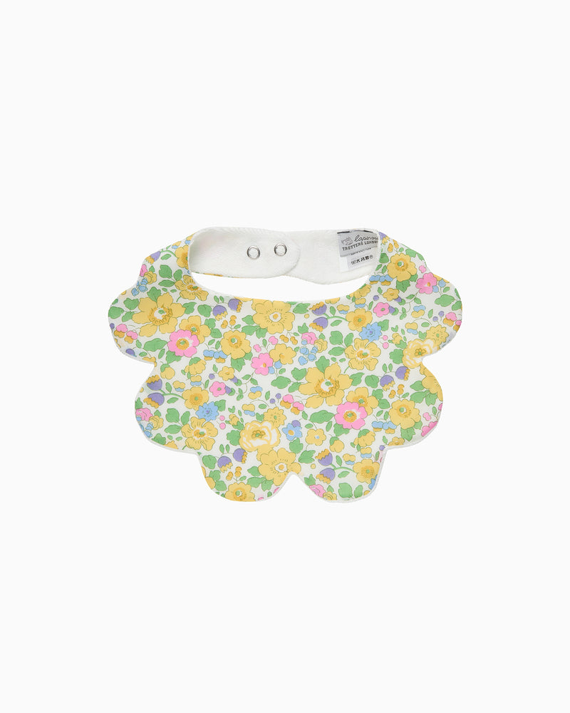 Scalloped Bib in Yellow Betsy