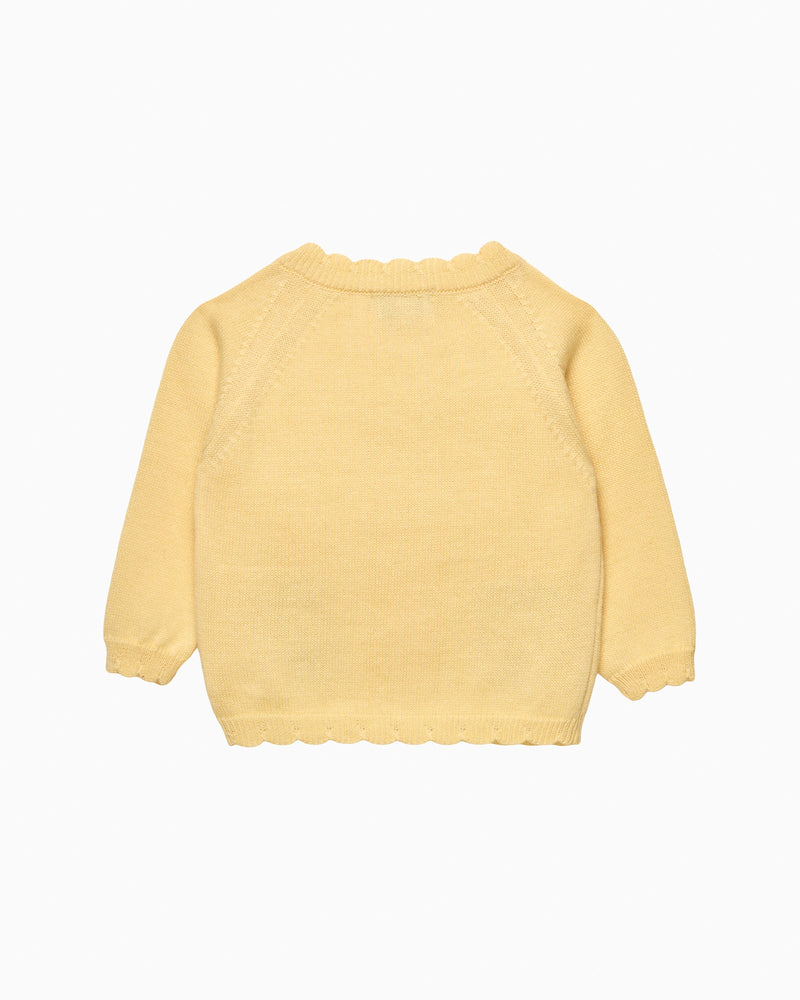 Lapinou Cardigan Baby Bunny Cardigan in Lemon