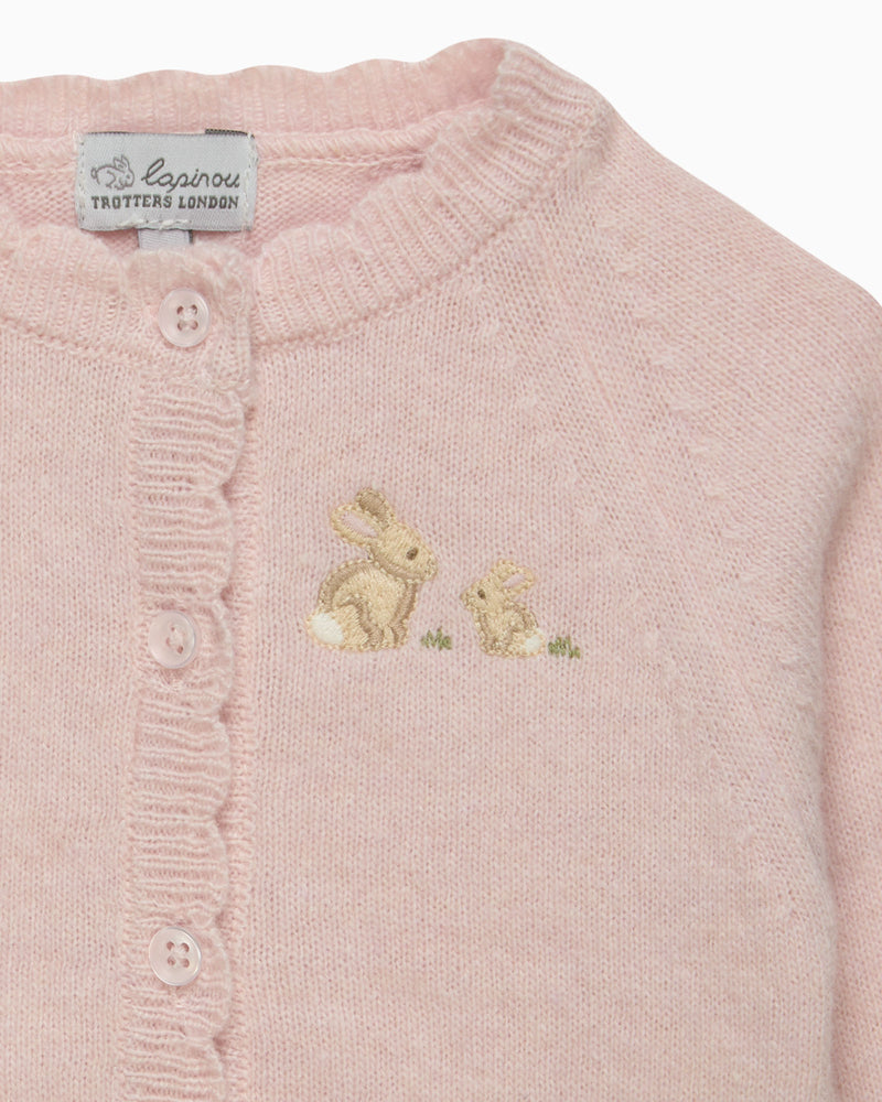 Baby Bunny Embroidered Cardigan