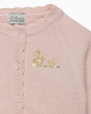Baby Bunny Embroidered Cardigan