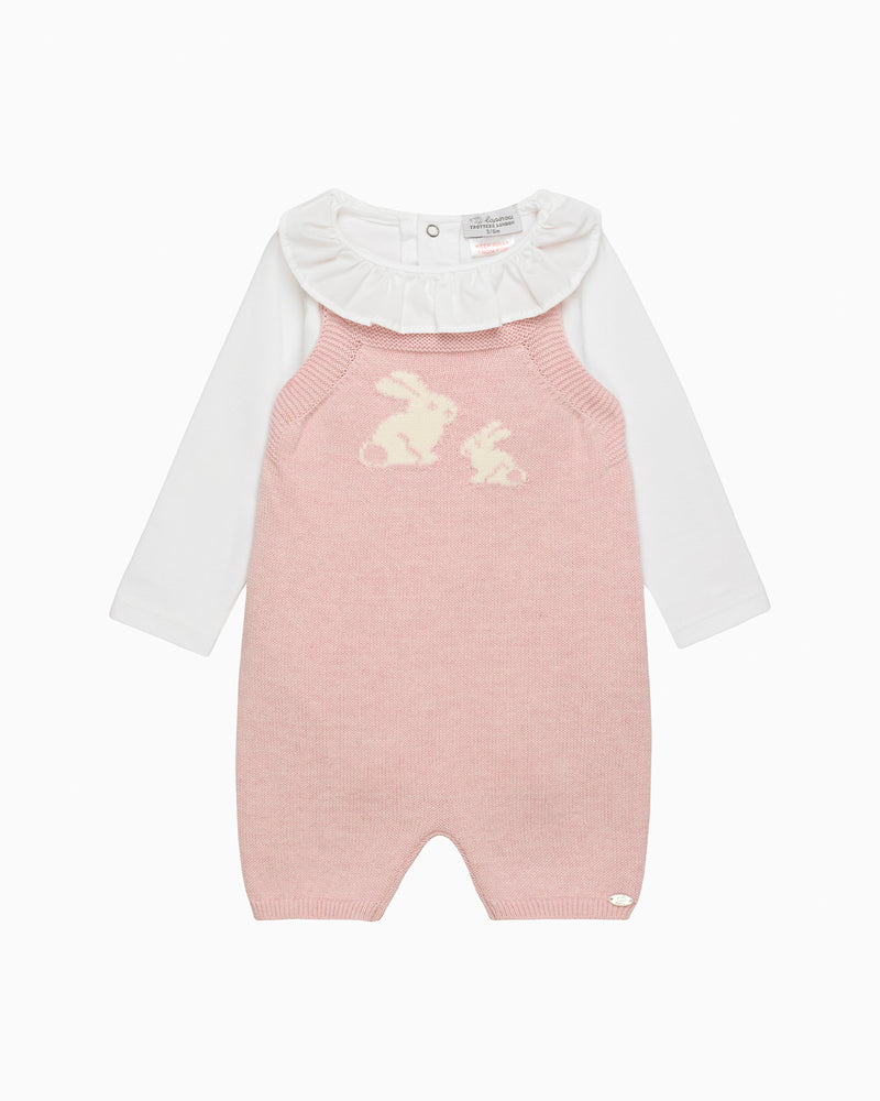 Baby Bunny Romper Set in Pink