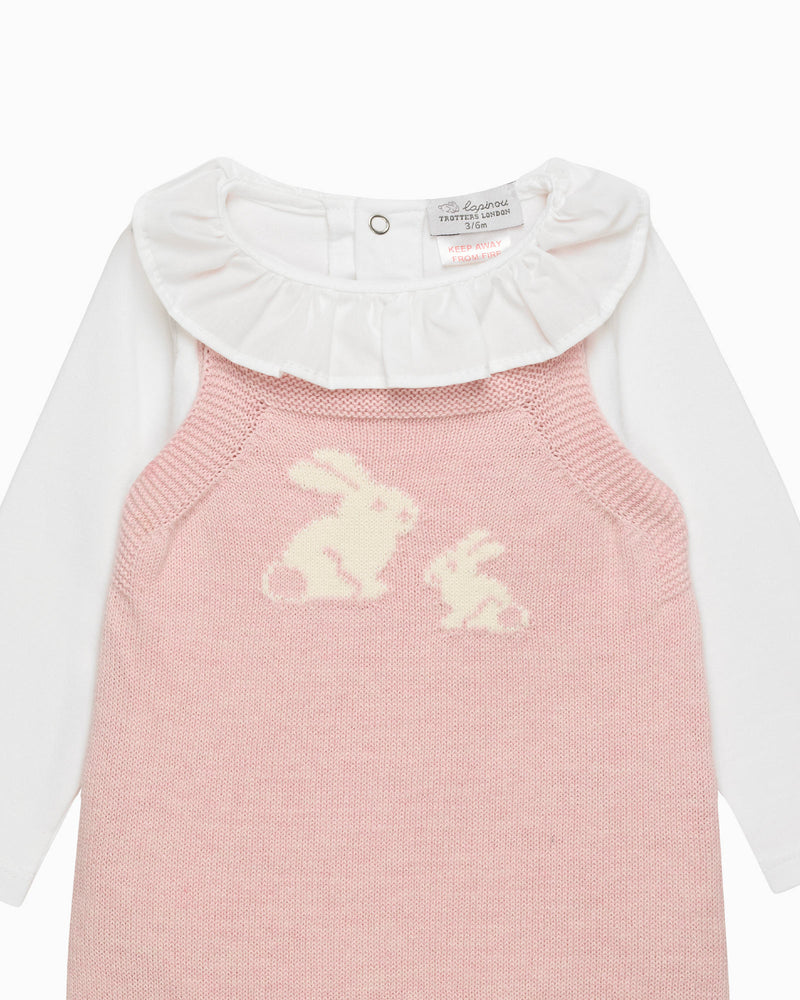 Baby Bunny Romper Set in Pink