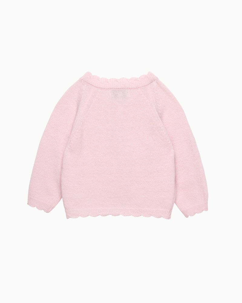 Baby Fawn Cardigan in Pale Pink