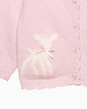 Baby Fawn Cardigan in Pale Pink