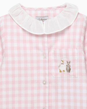 Lapinou All-in-One Baby Freya All-in-One in Pink Gingham