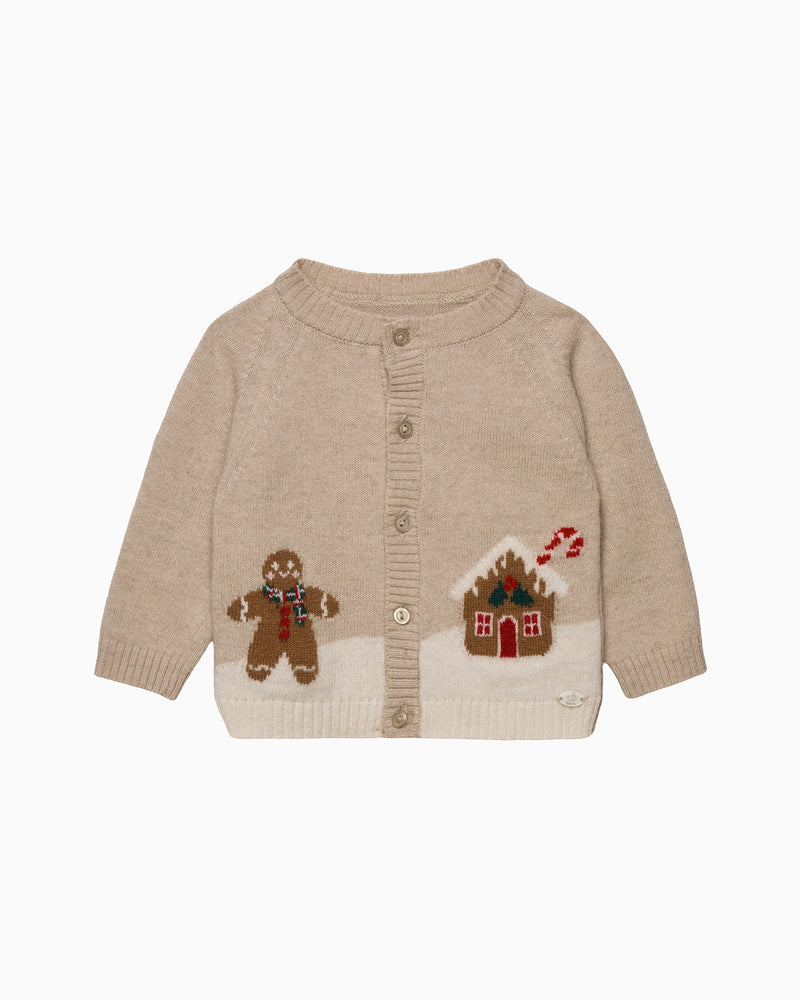 Baby Gingerbread Man Cardigan