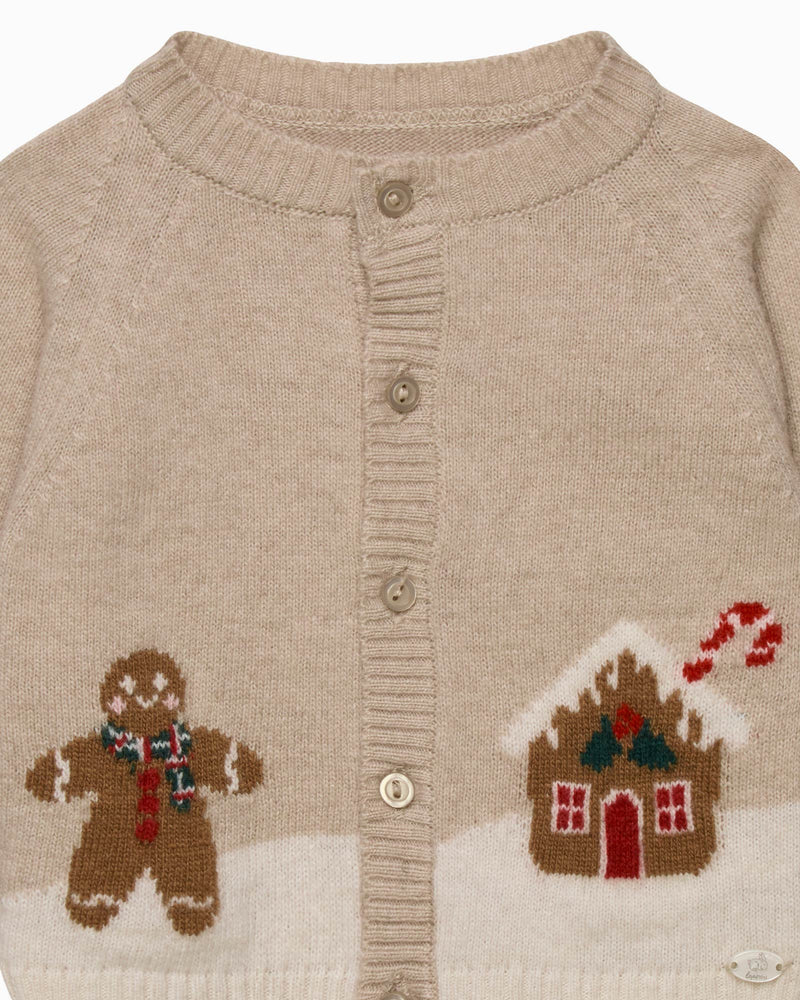 Baby Gingerbread Man Cardigan