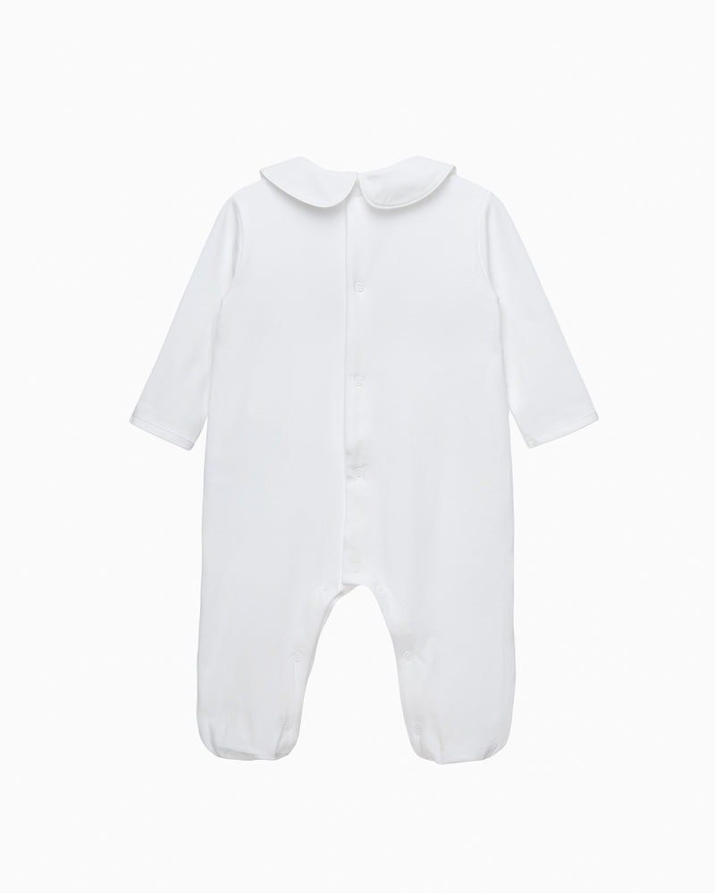 Baby Smocked Onesie in Guardsman