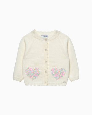 Lapinou Cardigan Baby Betsy Ann Heart Cardigan