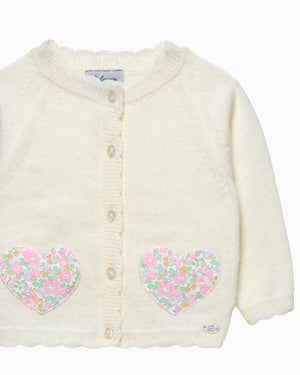 Lapinou Cardigan Baby Betsy Ann Heart Cardigan