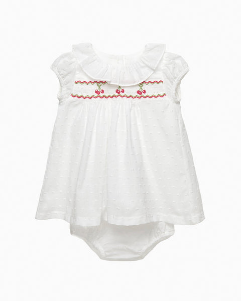 Baby My First Smocked Dress in Cherries 1/3M