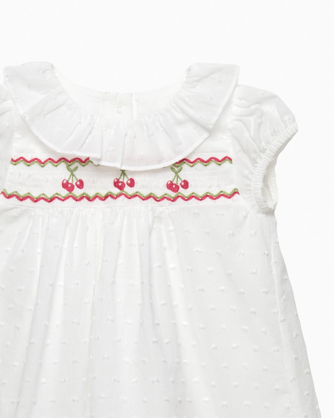 Lapinou Dress Baby My First Smocked Dress in Cherries