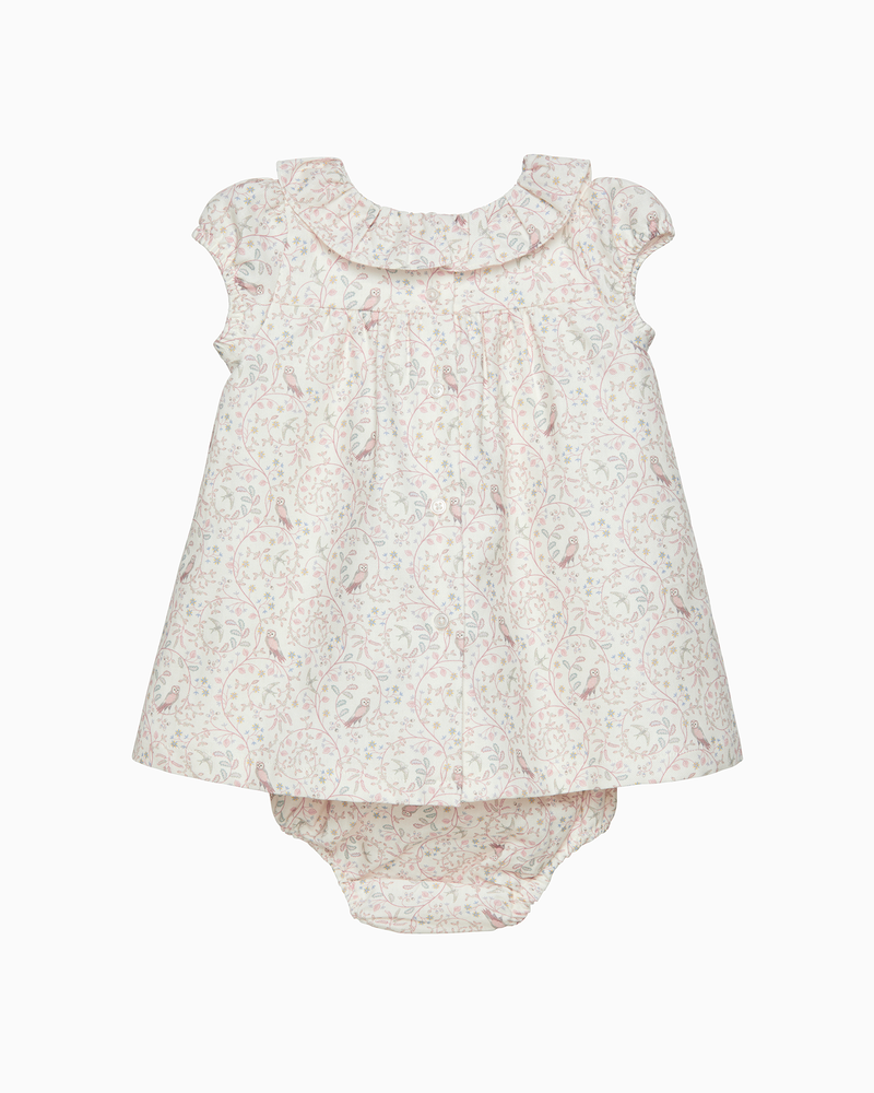 Baby Owl Smocked Dress