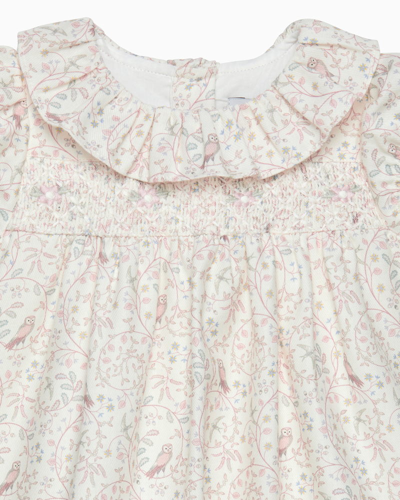 Baby Owl Smocked Dress