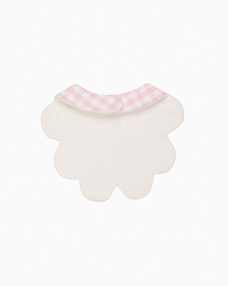 Scalloped Bib in Pink Gingham