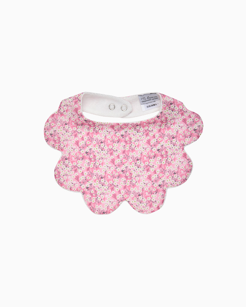 Scalloped Bib in Pink Mitsi Valeria