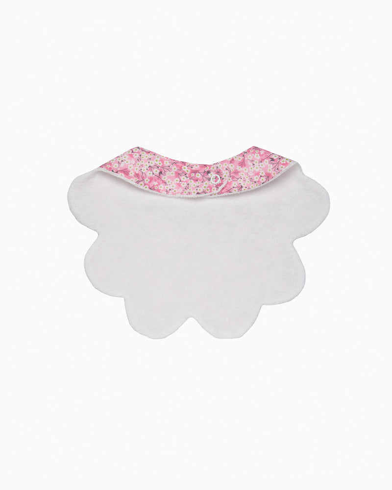 Scalloped Bib in Pink Mitsi Valeria