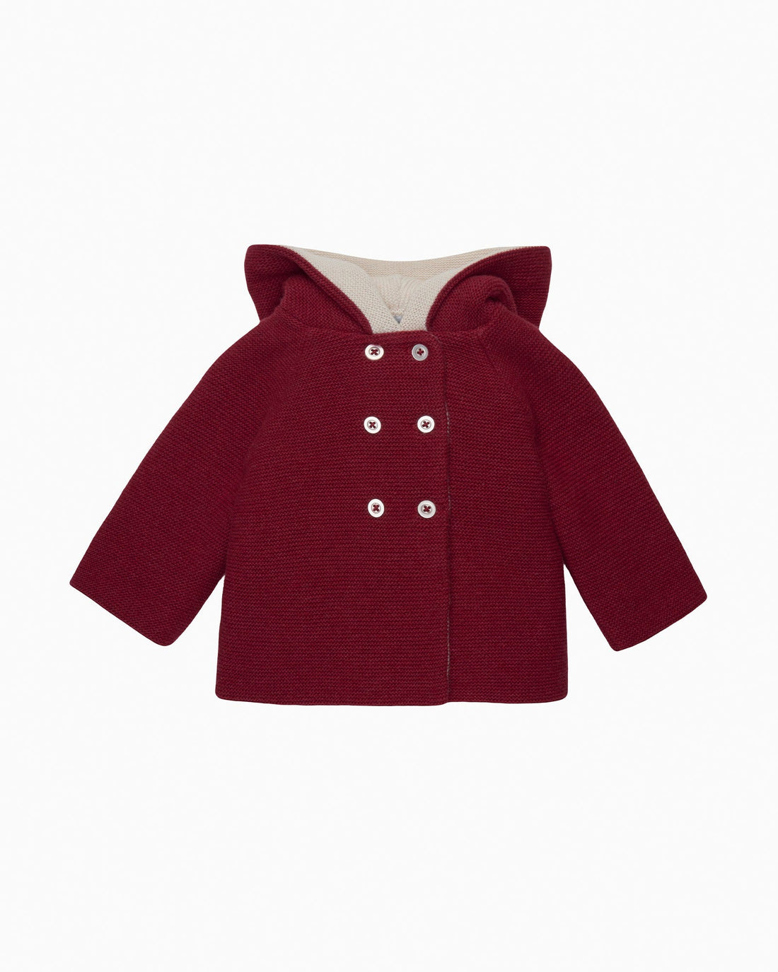 Lapinou Coat Baby Teddy Coat in Crimson