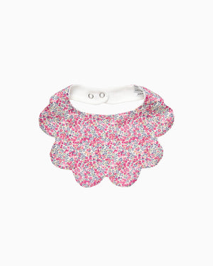 Scalloped Bib in Pink Wiltshire