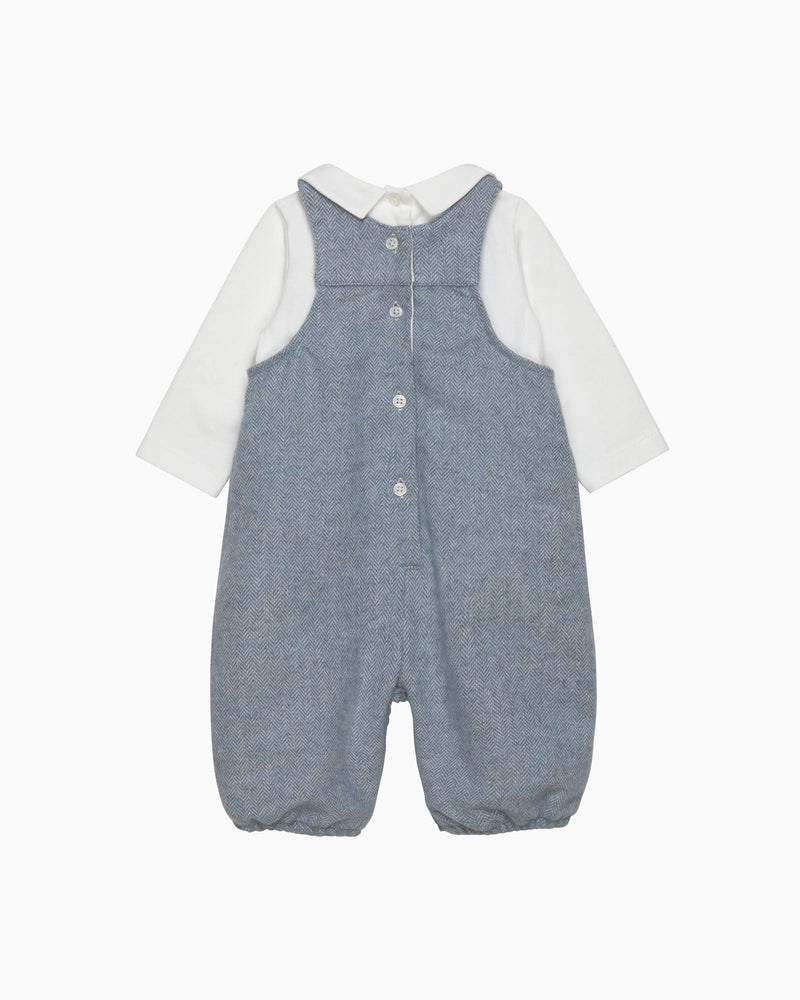 Lapinou Dungarees Baby Smocked Dungaree Set in Augustus & Friends