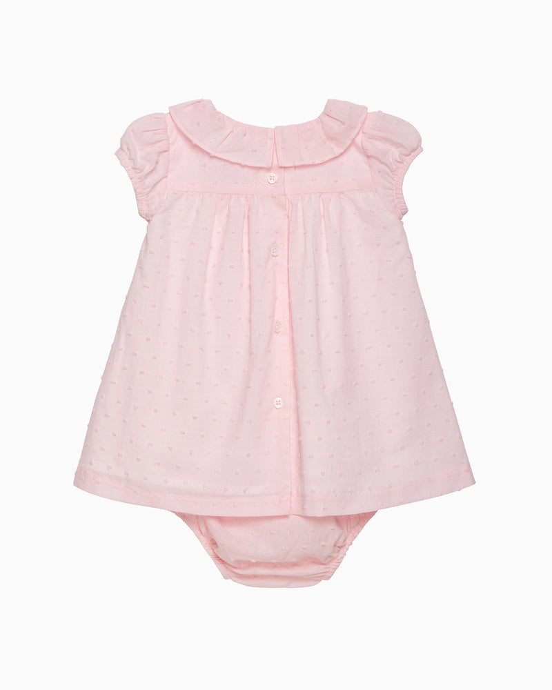 Baby My 1st Smocked Dress in Pale Pink Flowers