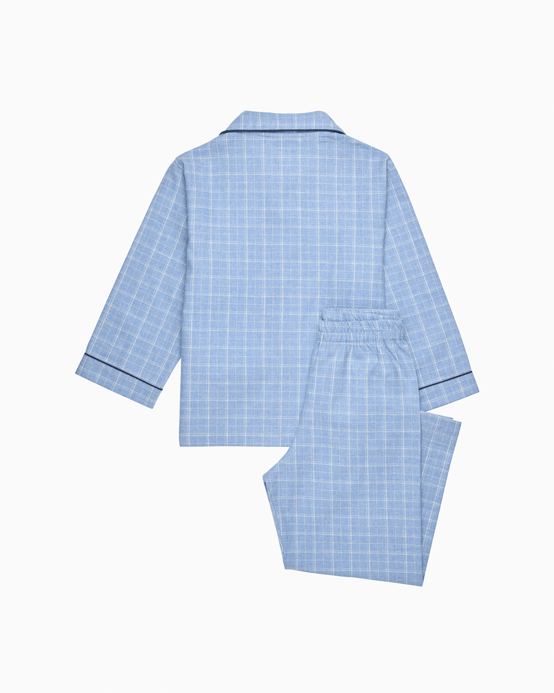 Original Pajama Company Pajamas Augustus Lion Pajamas in Blue Check