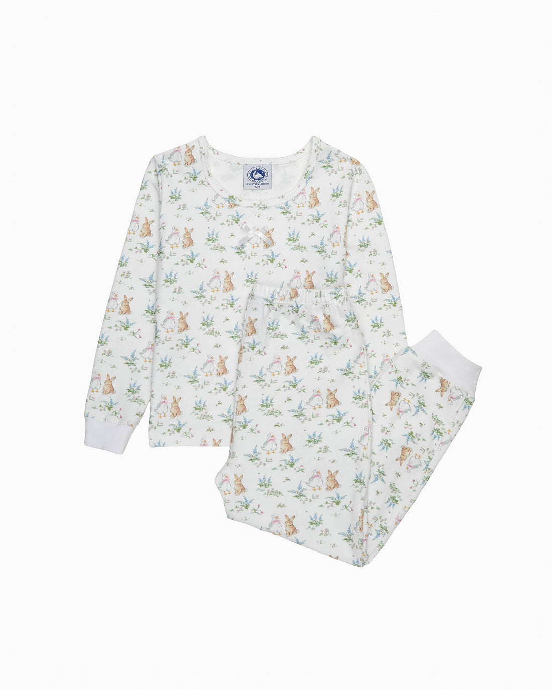 Original Pajama Company Pajamas Duck & Bunny Slim Fit Jersey Pajamas