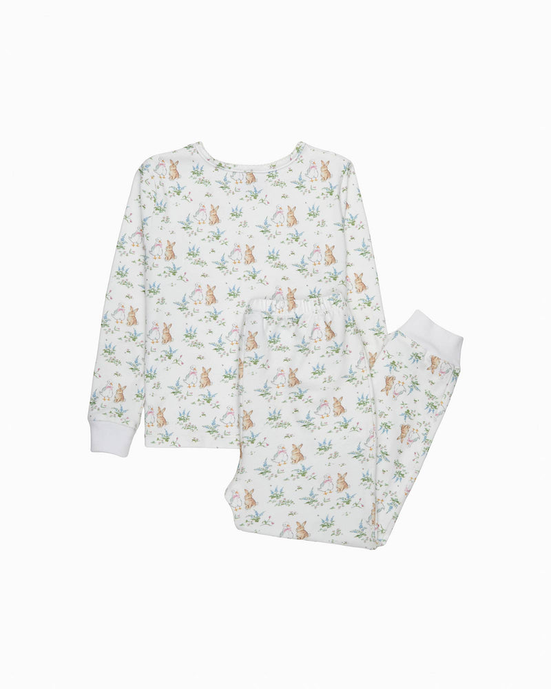Original Pajama Company Pajamas Duck & Bunny Slim Fit Jersey Pajamas