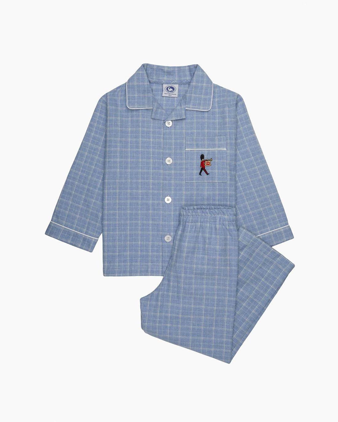 Original Pajama Company Pajamas Trumpet Guardsman Pajama in Blue Check