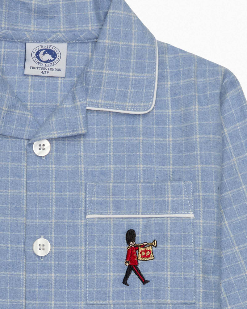 Original Pajama Company Pajamas Trumpet Guardsman Pajama in Blue Check