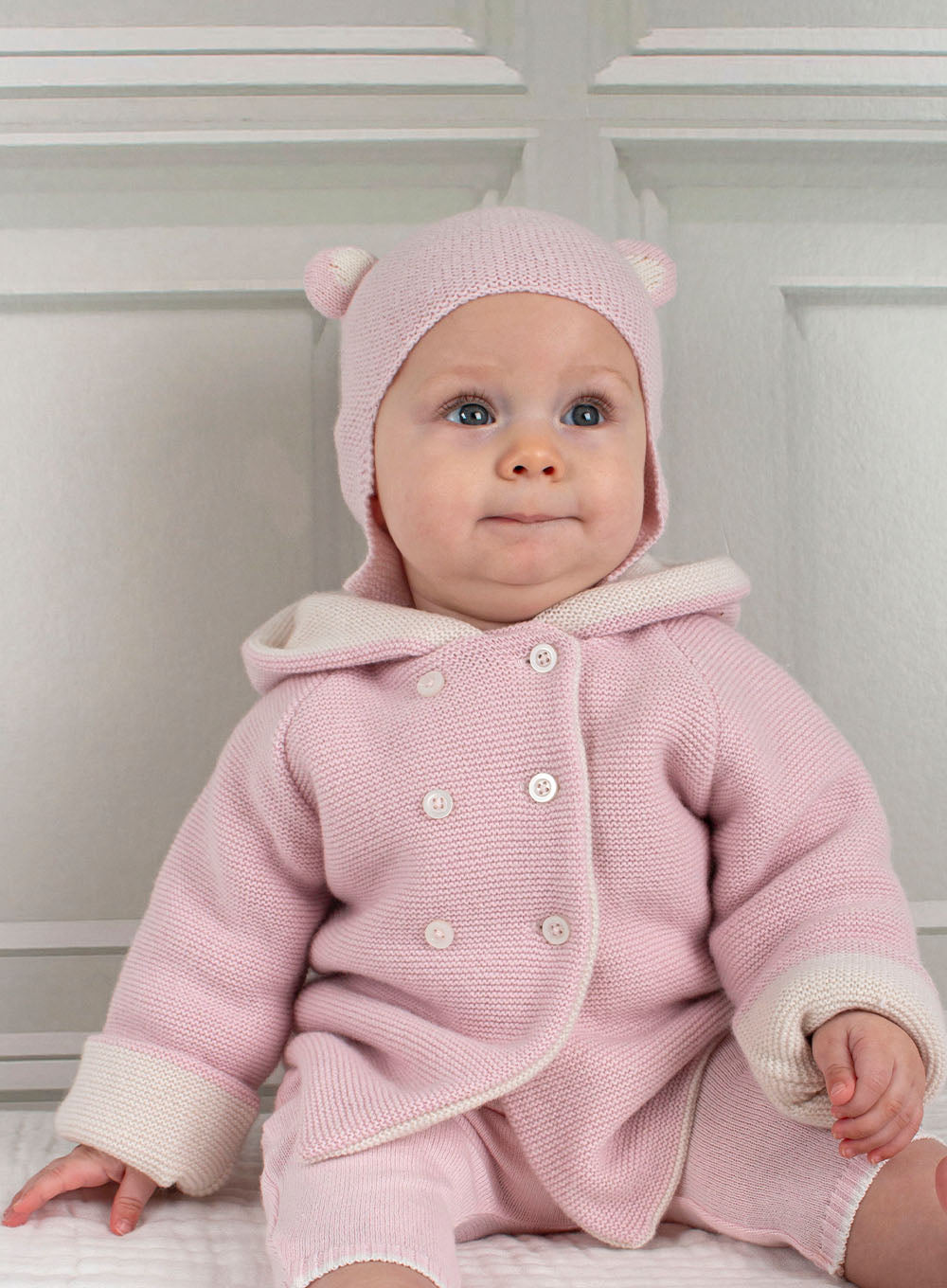 Baby Teddy Hat in Pink