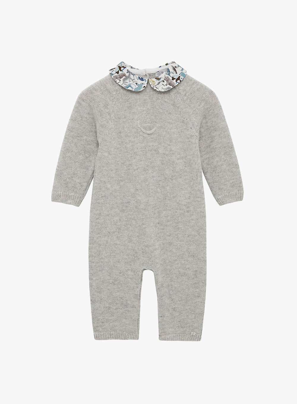 Little Knitted Onesie in Zoo Print