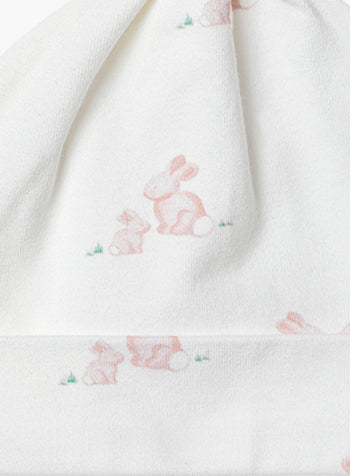 Baby Hat in Pale Pink Bunny