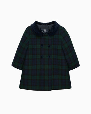 Trotters Heritage Coat Baby Classic Coat in Navy Tartan